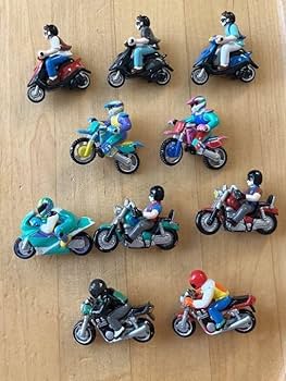 Amazon.co.jp: ライダー付きバイクミニカー10台セット